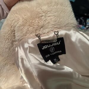 Jou Jou Soft Cream Faux Fur Jacket